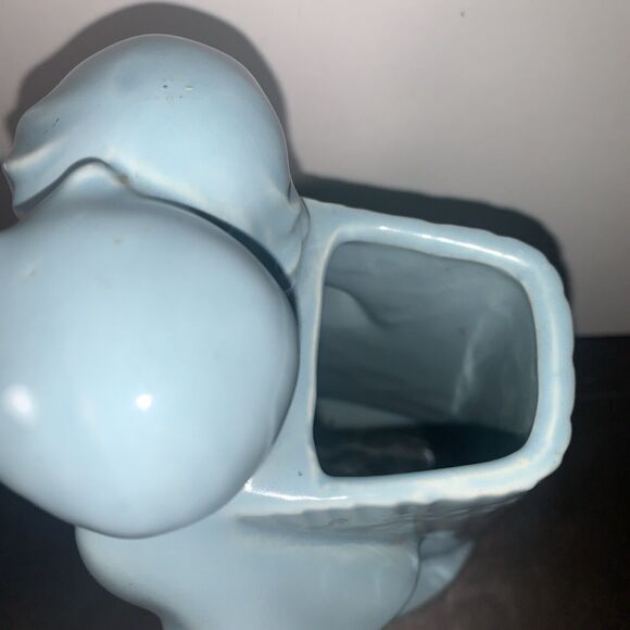 Vintage 1950s SHAWNEE Pottery Blue Boy And Girl Sweeties w Tree Stump Initials - Picture 7 of 12